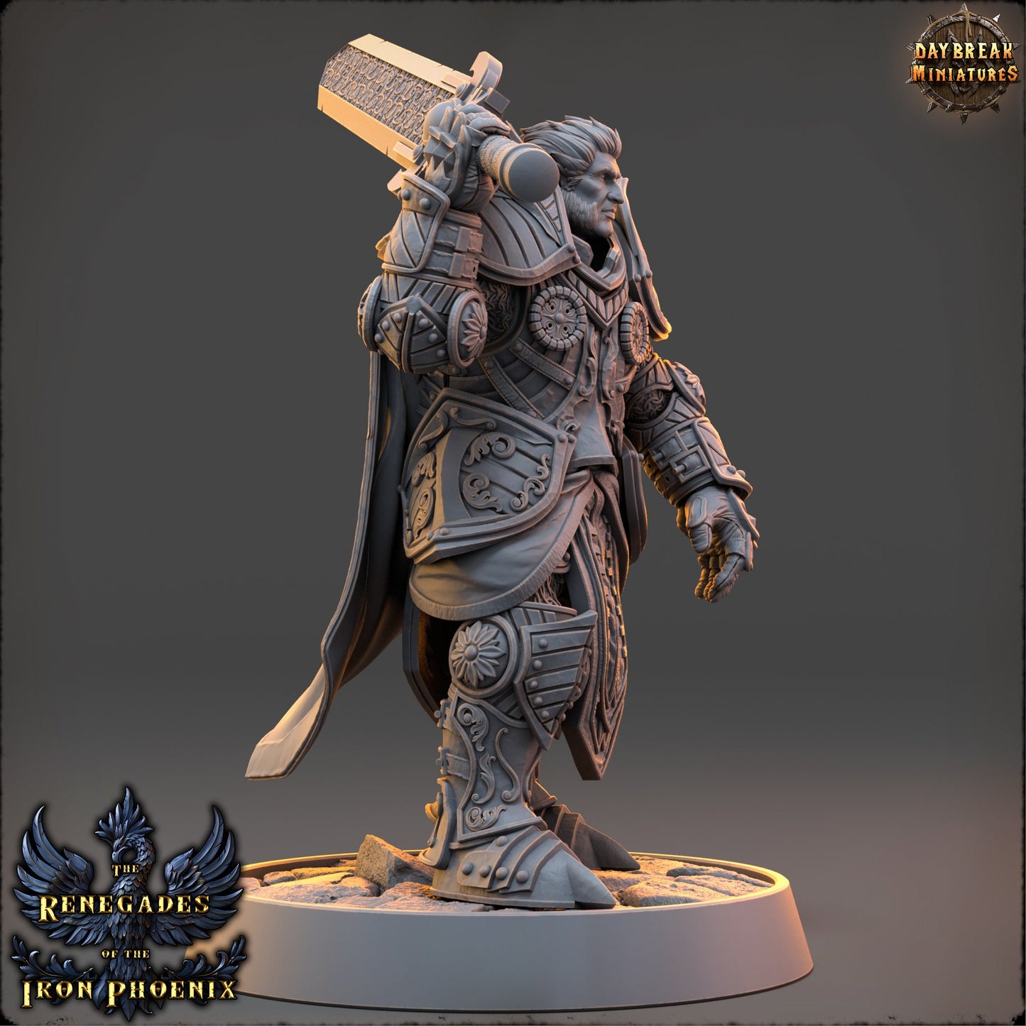 Warrior Knight Petre | DayBreak Miniatures | Compatible with D&D/AOS | Fantasy | Tabletop