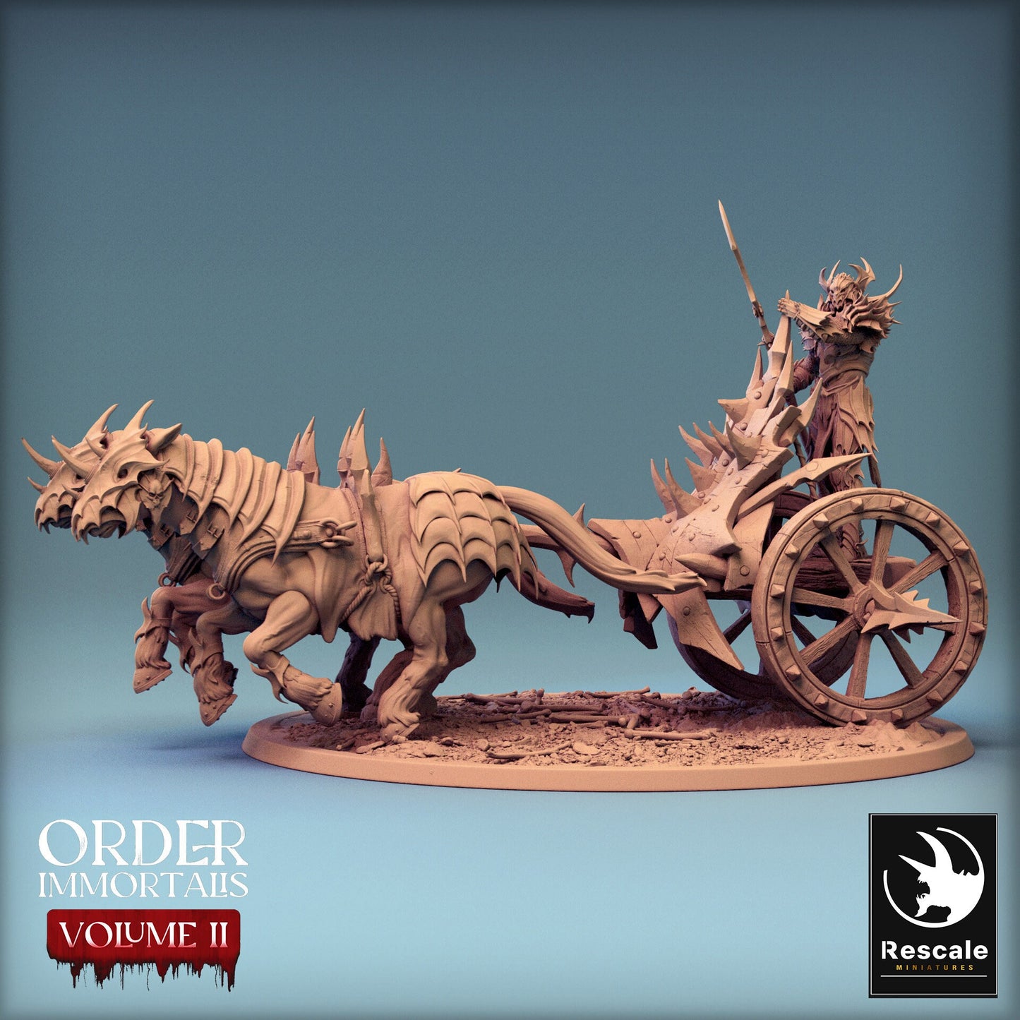 Immortalis Chariot Run | Rescale Miniatures | Compatible with D&D/AoS | Fantasy | Tabletop RPG