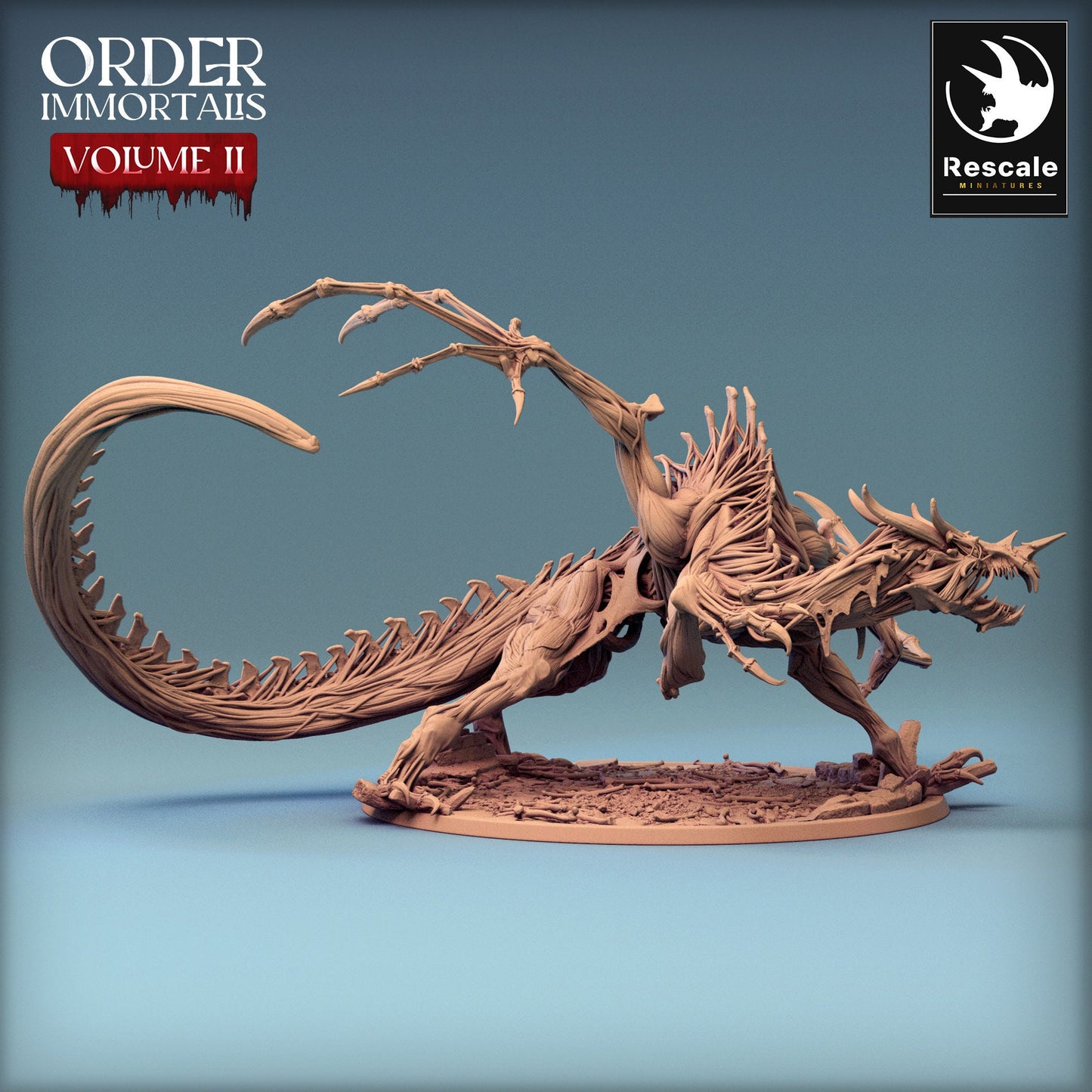 Immortalis Drake Attack Skinless | Rescale Miniatures | Compatible with D&D/AoS | Fantasy | Tabletop RPG