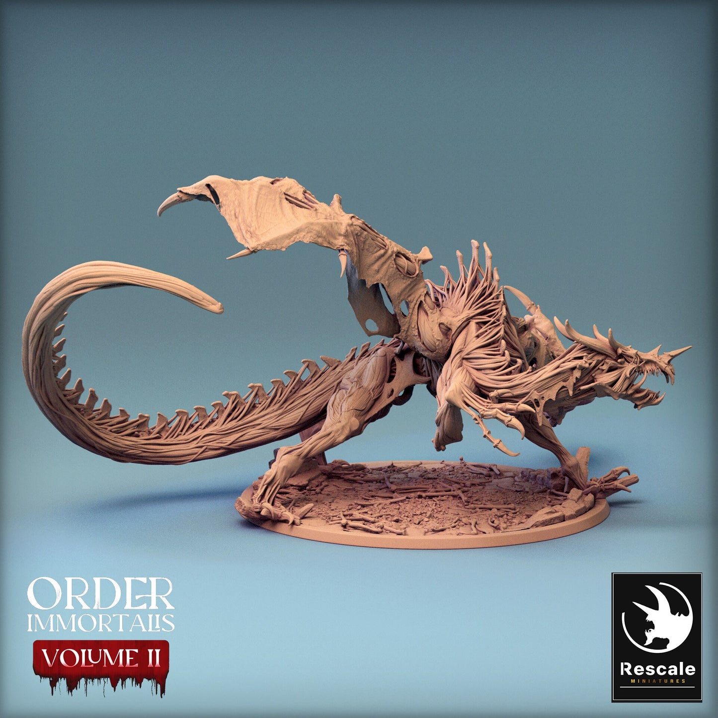 Immortalis Drake Attack | Rescale Miniatures | Compatible with D&D/AoS | Fantasy | Tabletop RPG