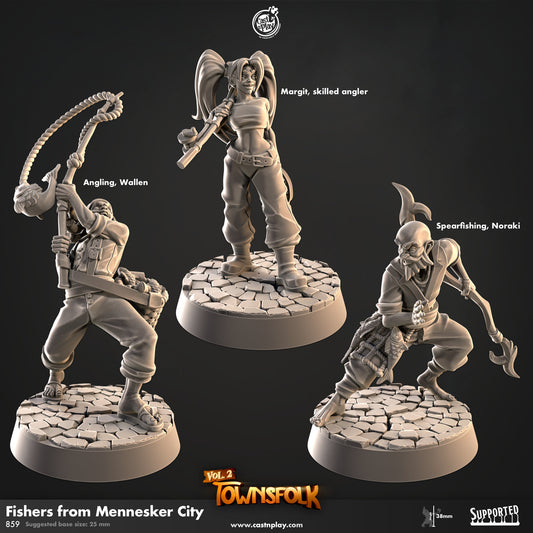 Fishers from Mennesker City | CastnPlay | Compatible with D&D/AoS | Fantasy | Tabletop RPG