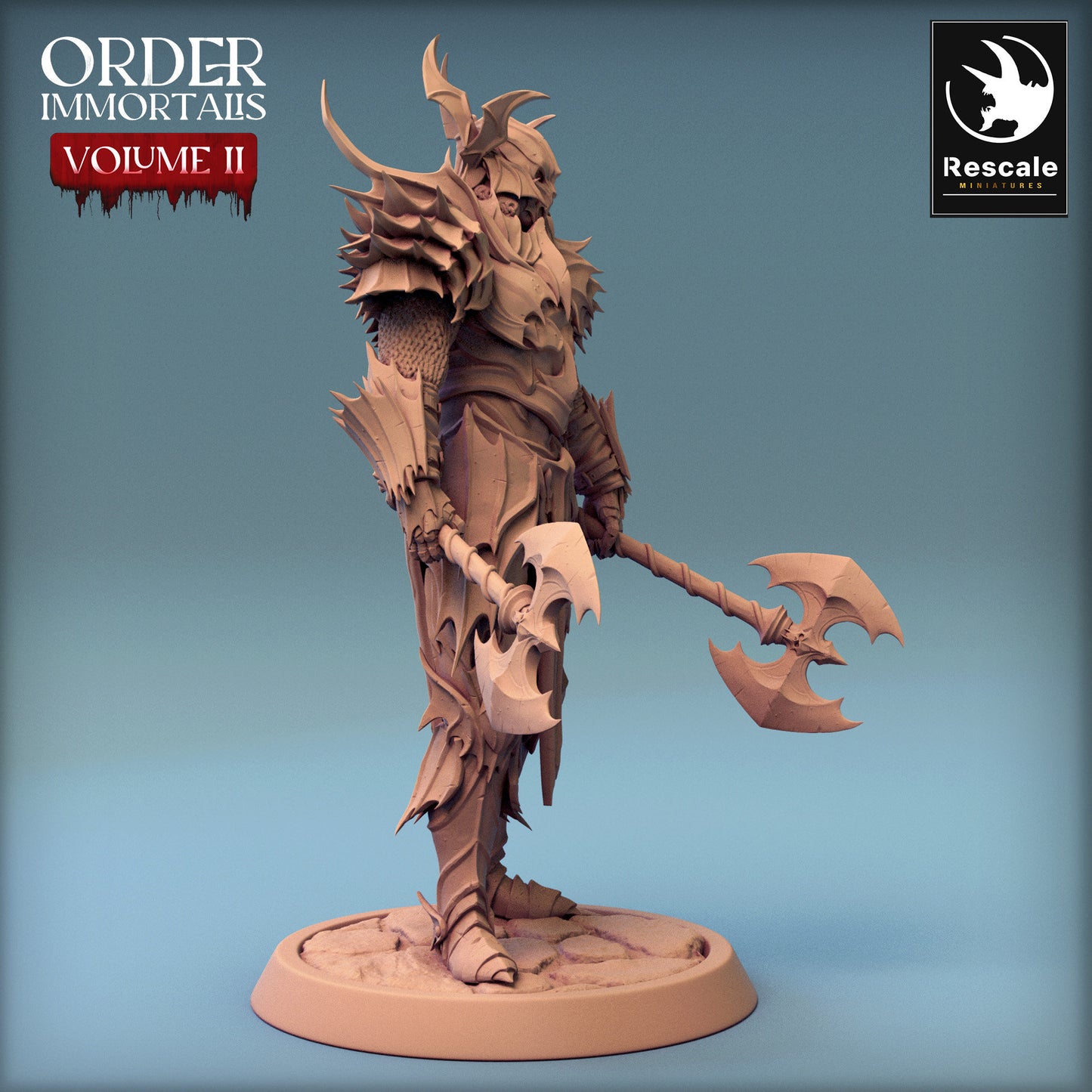 Immortalis Draven Full Armor Chief | Rescale Miniatures | Compatible with D&D/AoS | Fantasy | Tabletop RPG