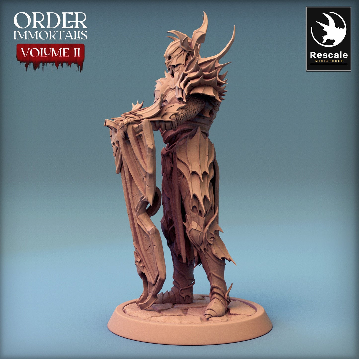 Immortalis Draven Full Armor Protector | Rescale Miniatures | Compatible with D&D/AoS | Fantasy | Tabletop RPG