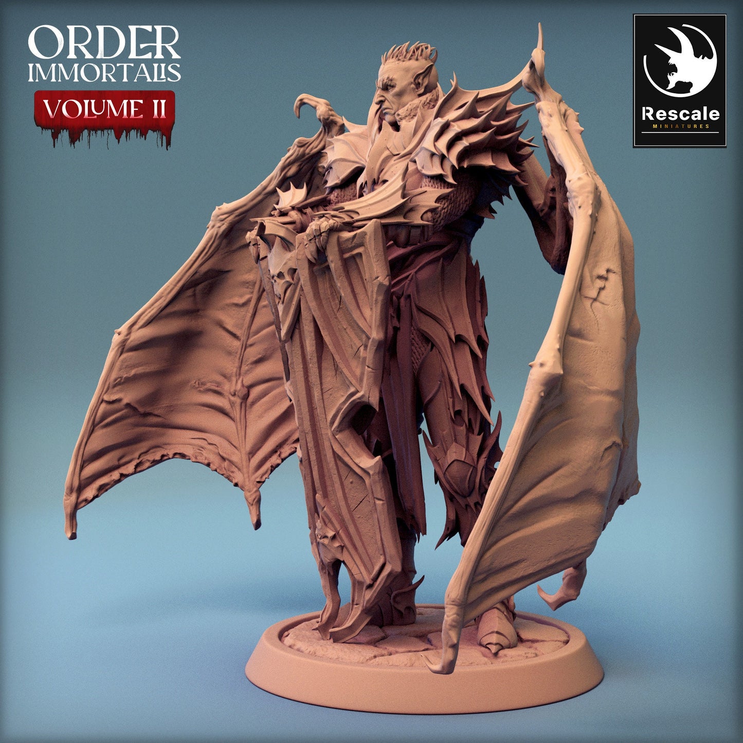 Immortalis Draven Protector with Wings | Rescale Miniatures | Compatible with D&D/AoS | Fantasy | Tabletop RPG