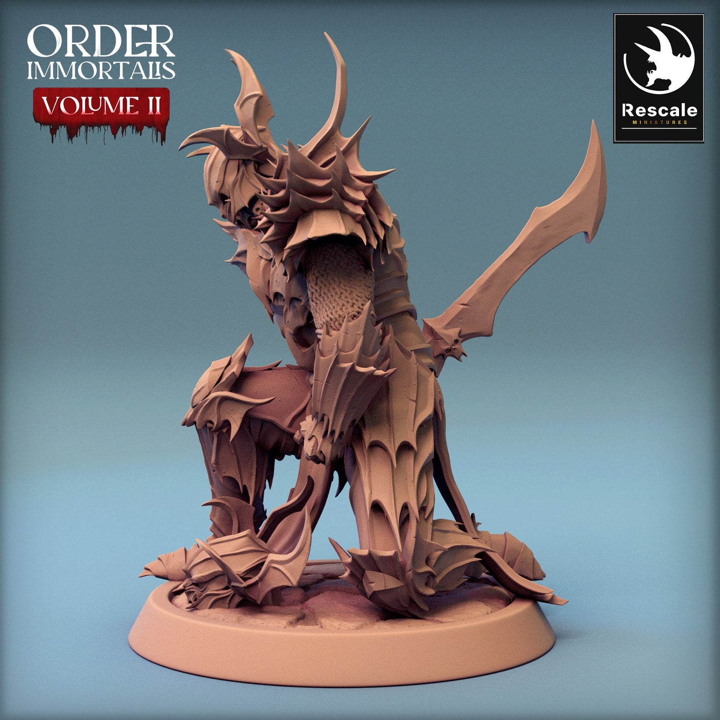 Immortalis Draven Full Armor Servitor with Sword | Rescale Miniatures | Compatible with D&D/AoS | Fantasy | Tabletop RPG