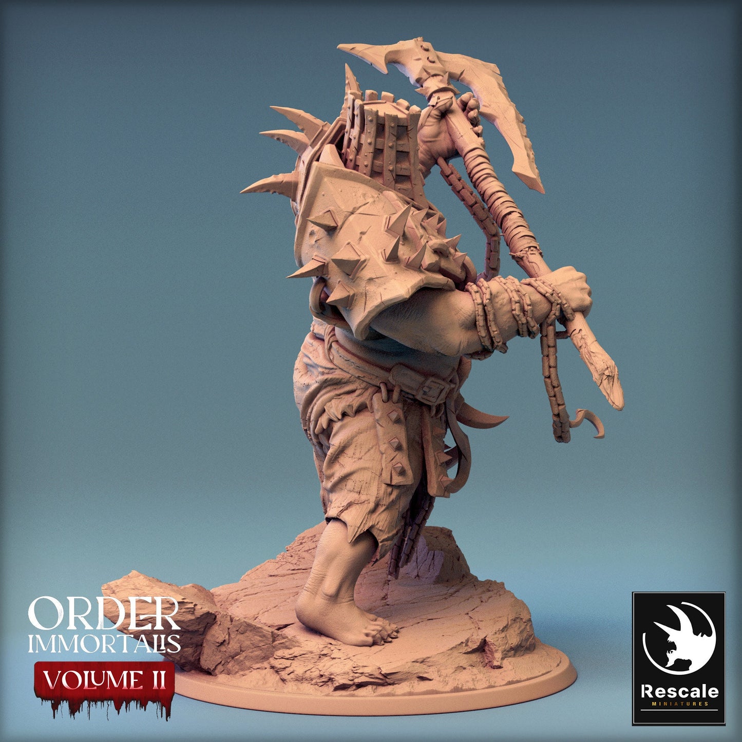 Immortalis Eradicus with Great Axe | Rescale Miniatures | Compatible with D&D/AoS | Fantasy | Tabletop RPG
