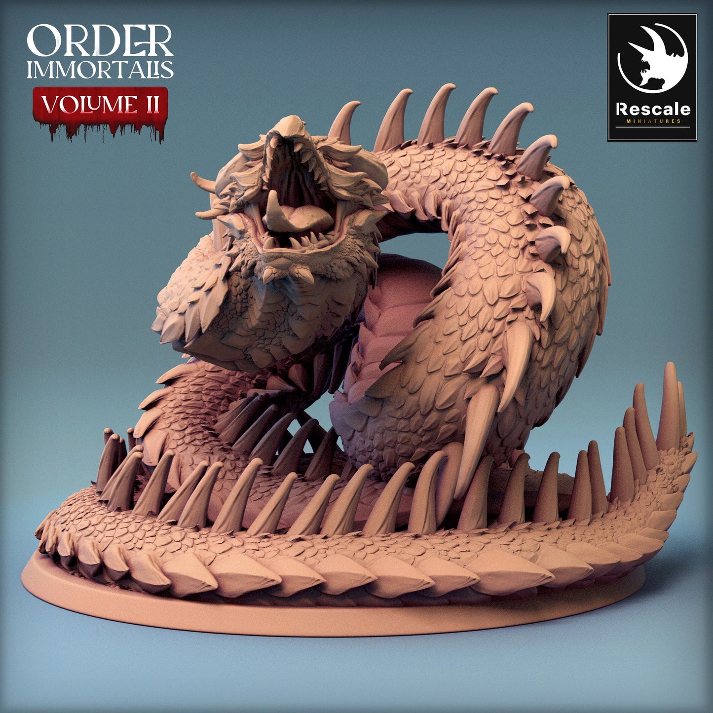 Immortalis Demon Snake | Rescale Miniatures | Compatible with D&D/AoS | Fantasy | Tabletop RPG
