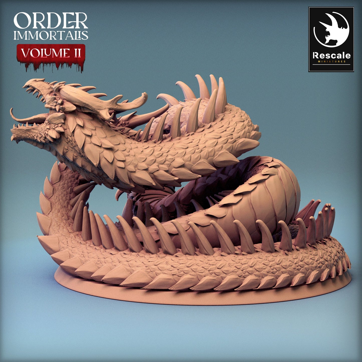 Immortalis Demon Snake | Rescale Miniatures | Compatible with D&D/AoS | Fantasy | Tabletop RPG