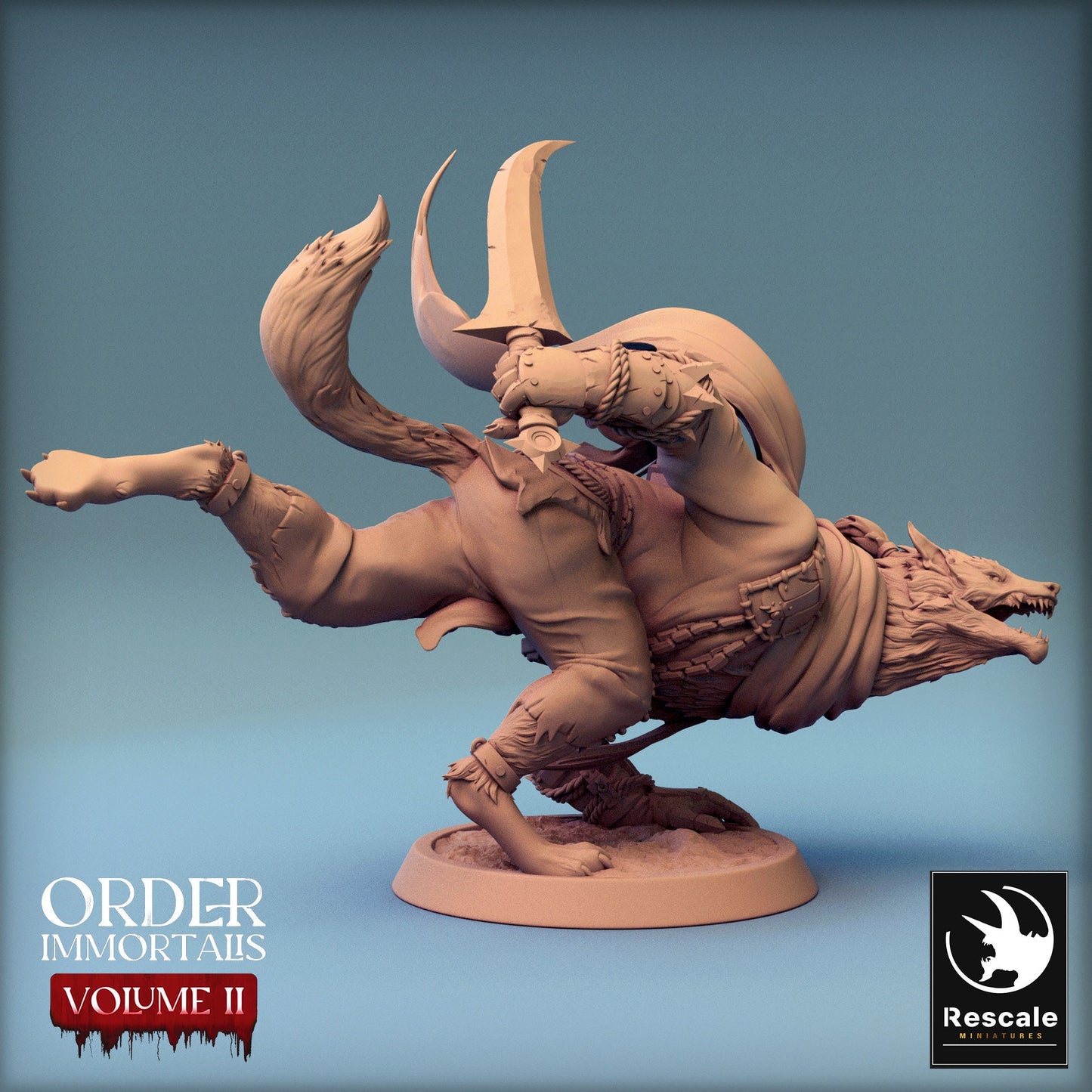 Immortalis Werewolf Charge | Rescale Miniatures | Compatible with D&D/AoS | Fantasy | Tabletop RPG