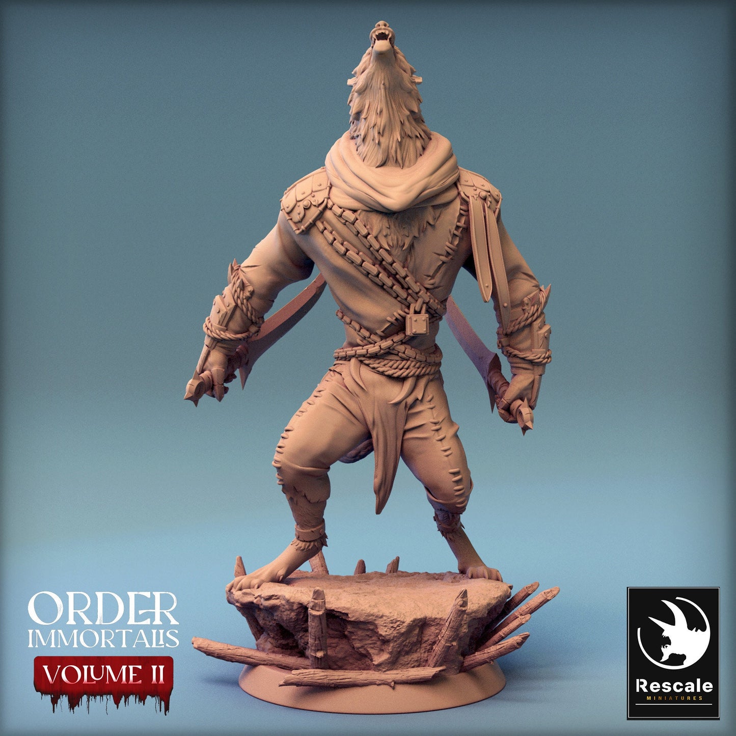 Immortalis Werewolf Howl | Rescale Miniatures | Compatible with D&D/AoS | Fantasy | Tabletop RPG
