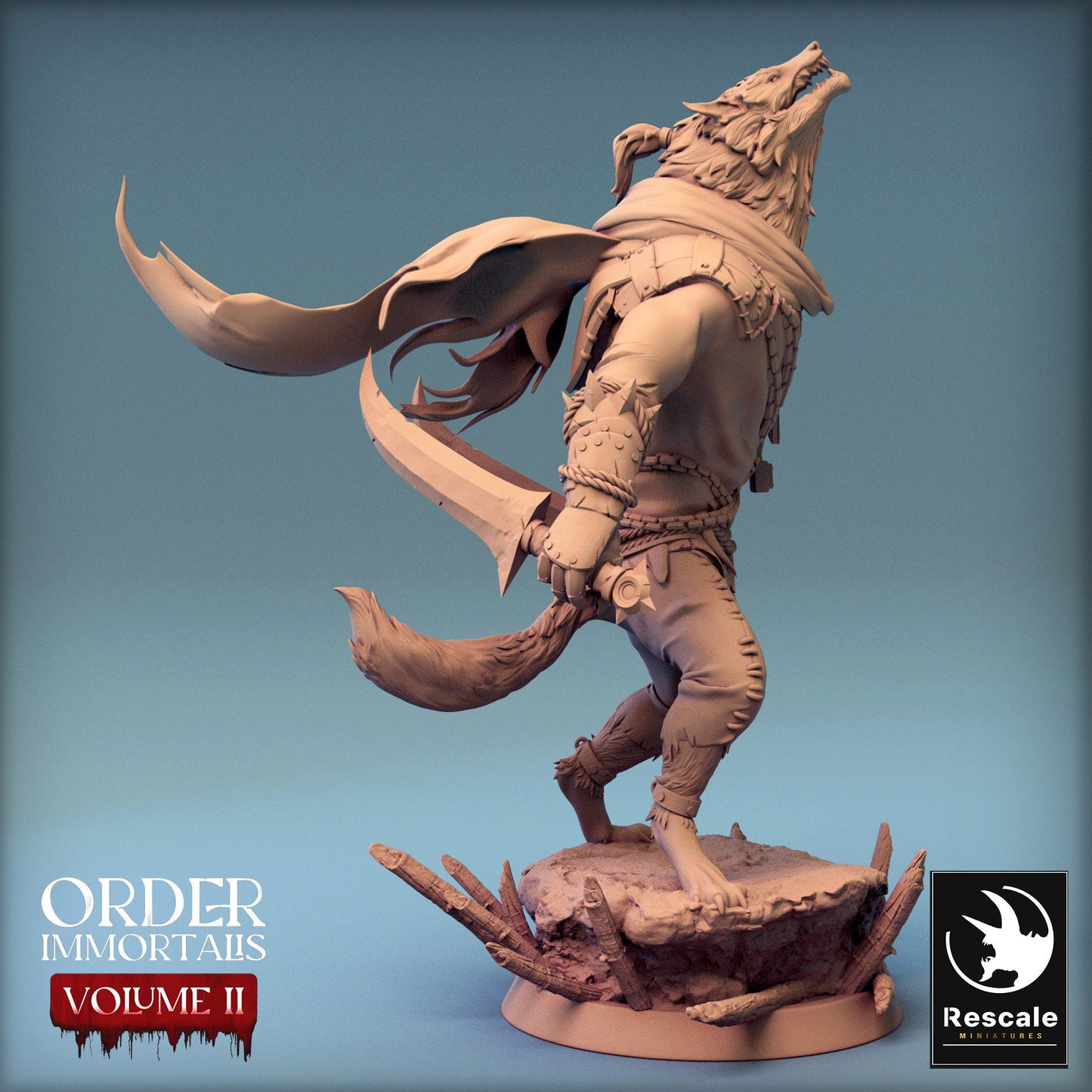 Immortalis Werewolf Howl | Rescale Miniatures | Compatible with D&D/AoS | Fantasy | Tabletop RPG