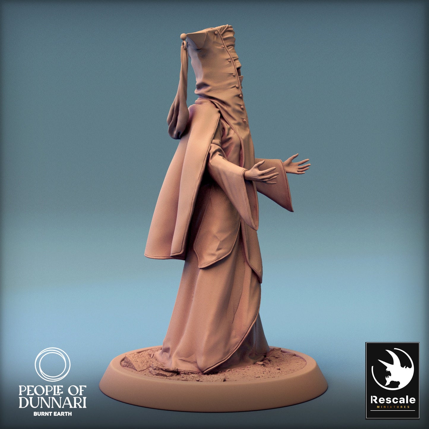 Dunnari AminaSahar Priest Cheer | Rescale Miniatures | Compatible with D&D/AoS | Fantasy | Tabletop RPG