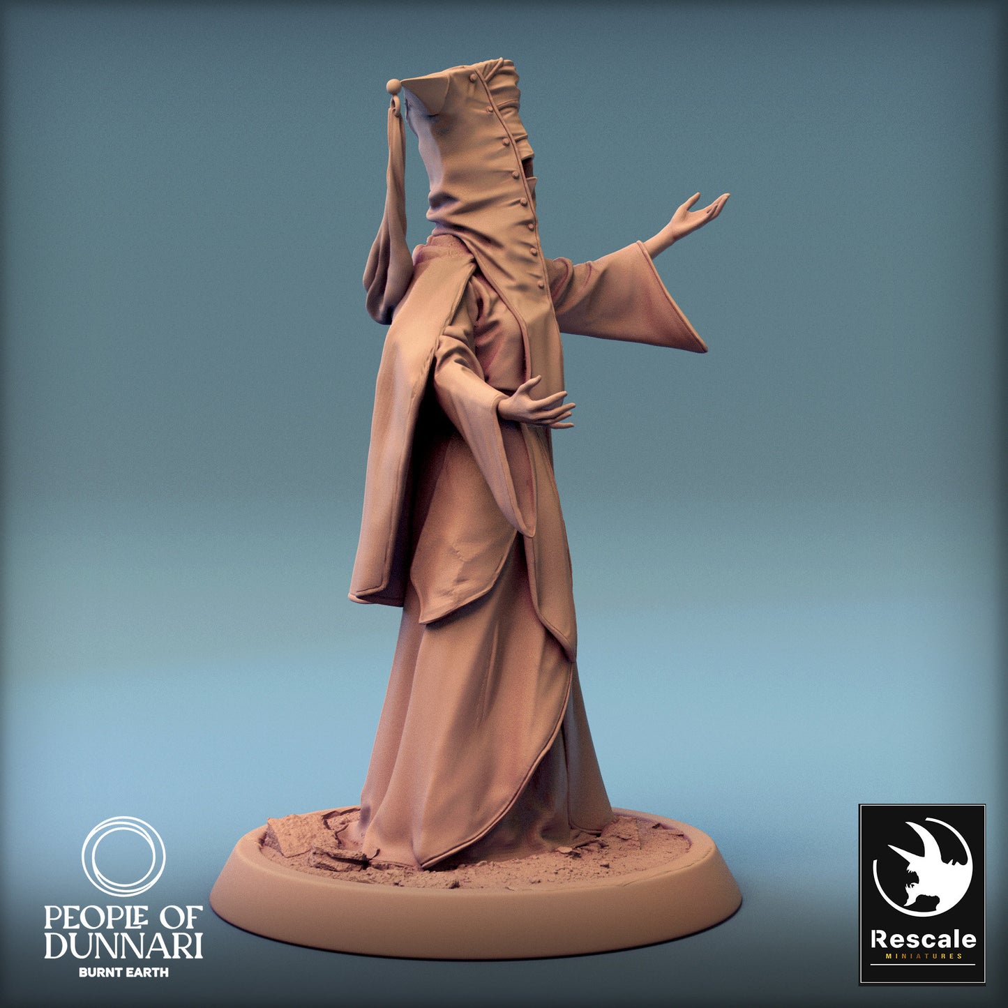 Dunnari AminaSahar Priest Ode | Rescale Miniatures | Compatible with D&D/AoS | Fantasy | Tabletop RPG