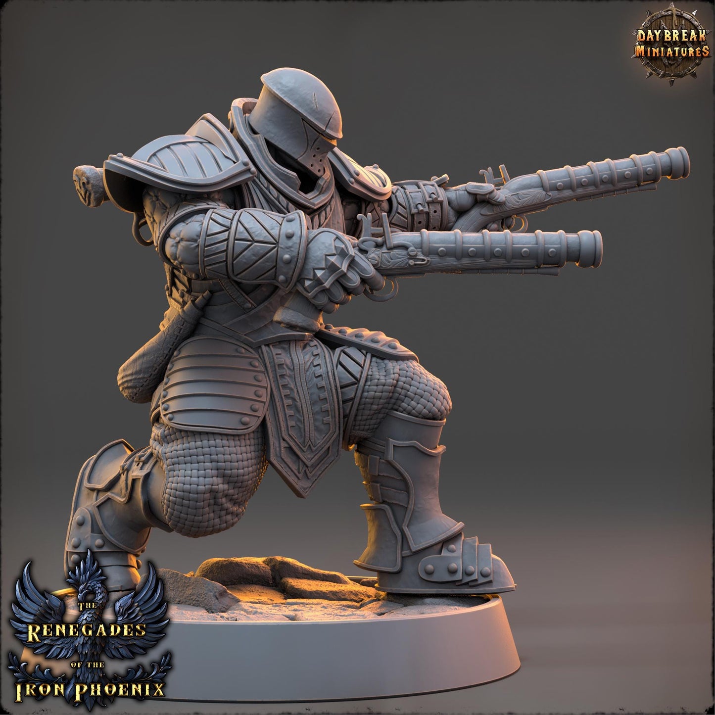 Pistoleer Knight Tancred | DayBreak Miniatures | Compatible with D&D/AOS | Fantasy | Tabletop