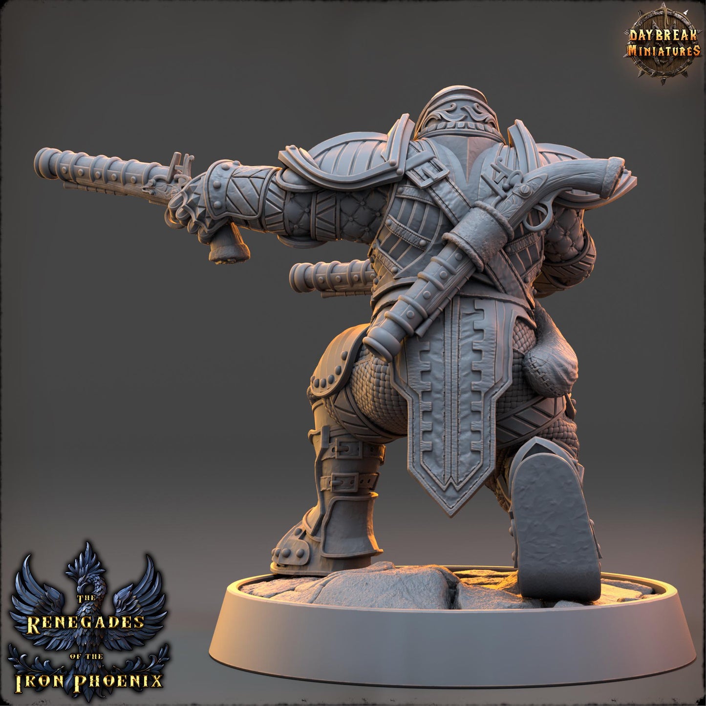 Pistoleer Knight Tancred | DayBreak Miniatures | Compatible with D&D/AOS | Fantasy | Tabletop