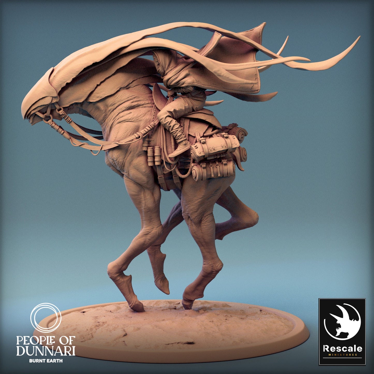 Dunnari Wind Glide Gallop Caped | Rescale Miniatures | Compatible with D&D/AoS | Fantasy | Tabletop RPG