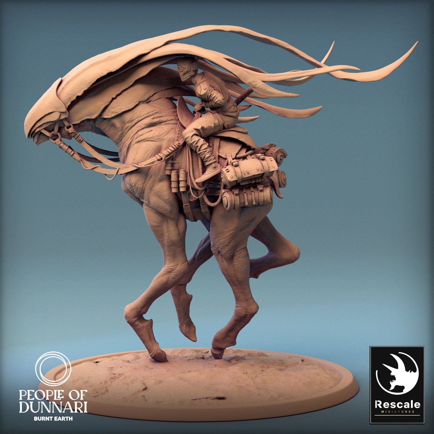 Dunnari Wind Glide Gallop No Cape | Rescale Miniatures | Compatible with D&D/AoS | Fantasy | Tabletop RPG