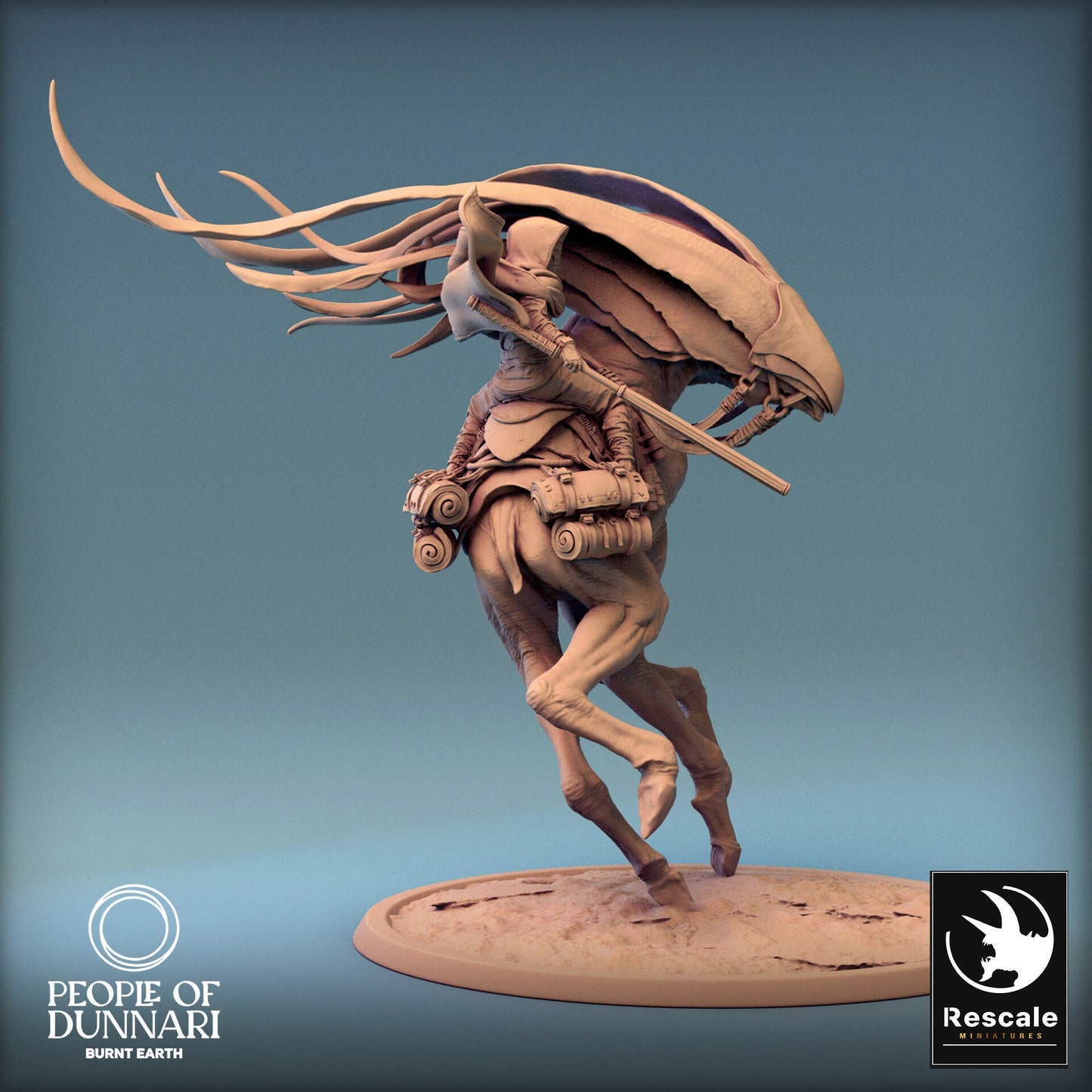 Dunnari Wind Glide Panic Caped | Rescale Miniatures | Compatible with D&D/AoS | Fantasy | Tabletop RPG
