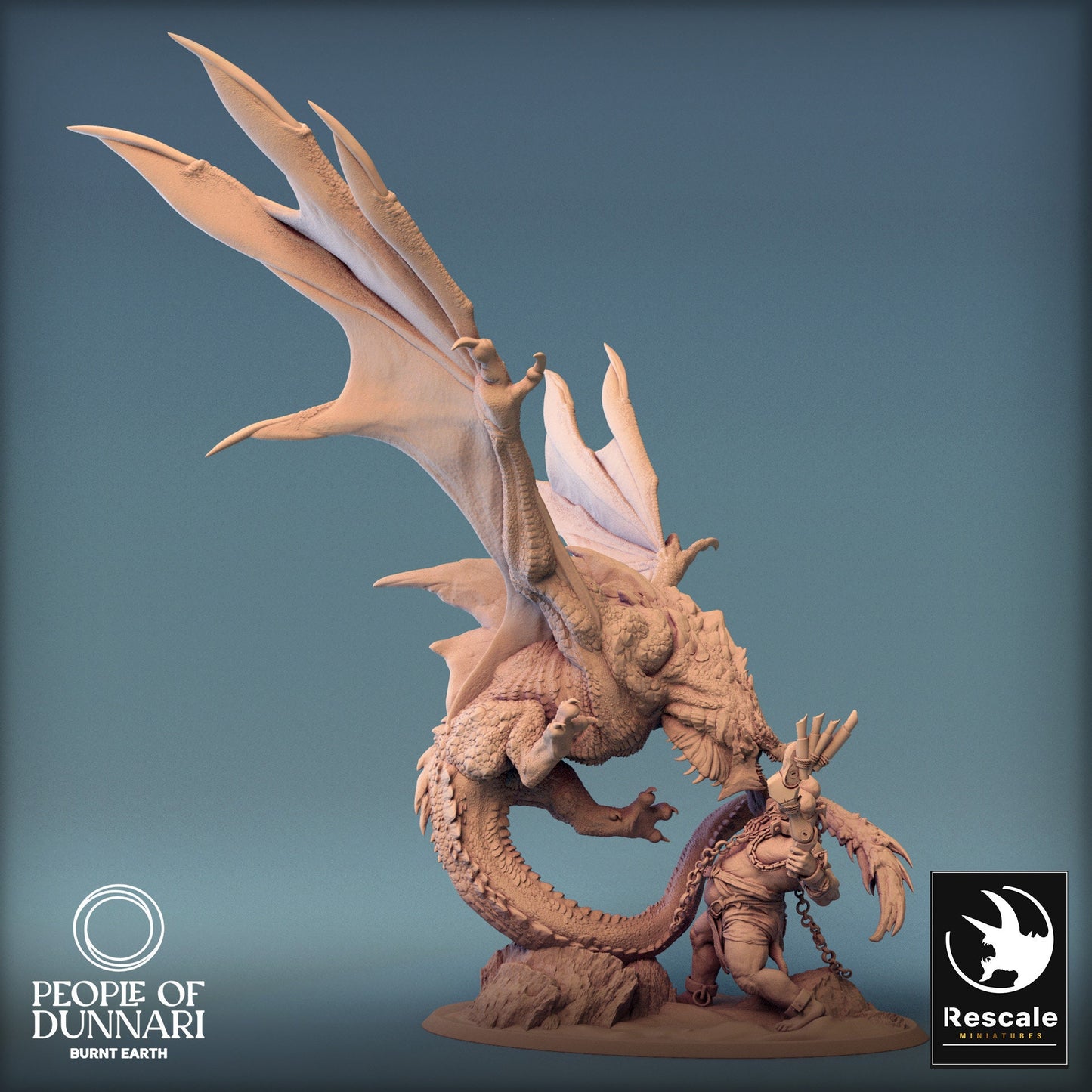 Dunnari Sand Wyvern Attack | Rescale Miniatures | Compatible with D&D/AoS | Fantasy | Tabletop RPG