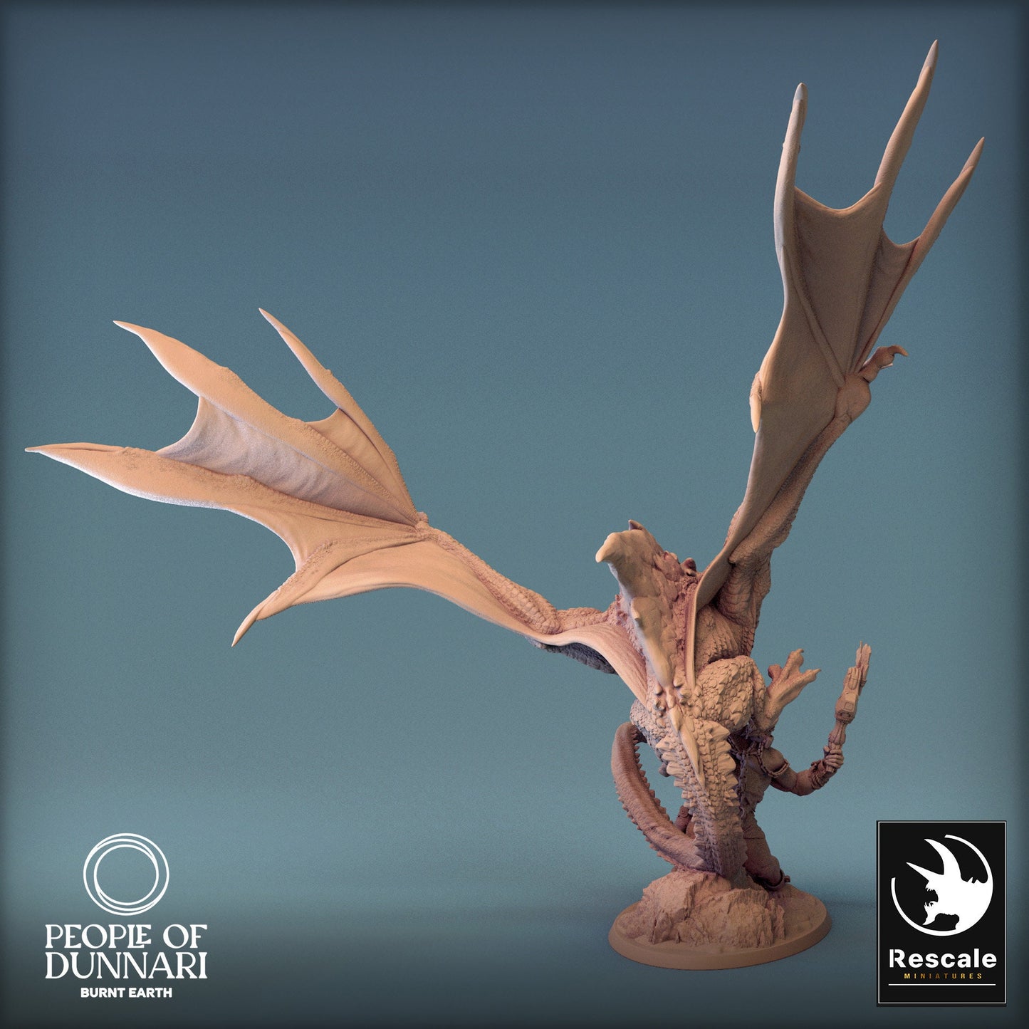 Dunnari Sand Wyvern Attack | Rescale Miniatures | Compatible with D&D/AoS | Fantasy | Tabletop RPG