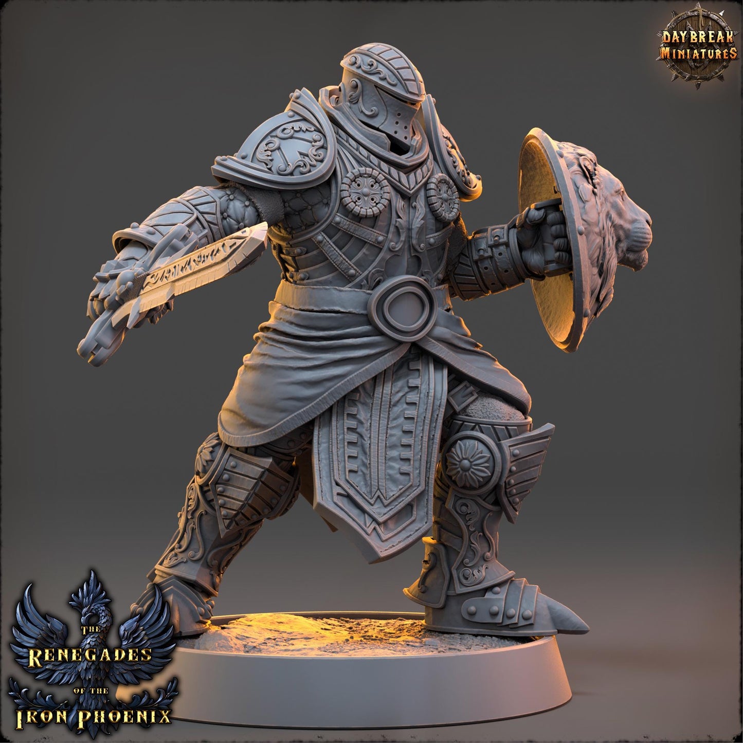 Paladin Knight Tristen | DayBreak Miniatures | Compatible with D&D/AOS | Fantasy | Tabletop