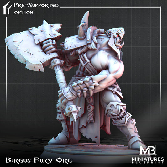 Fury Orc Birgus | Miniatures Blueprint | Compatible with D&D/AoS | Fantasy