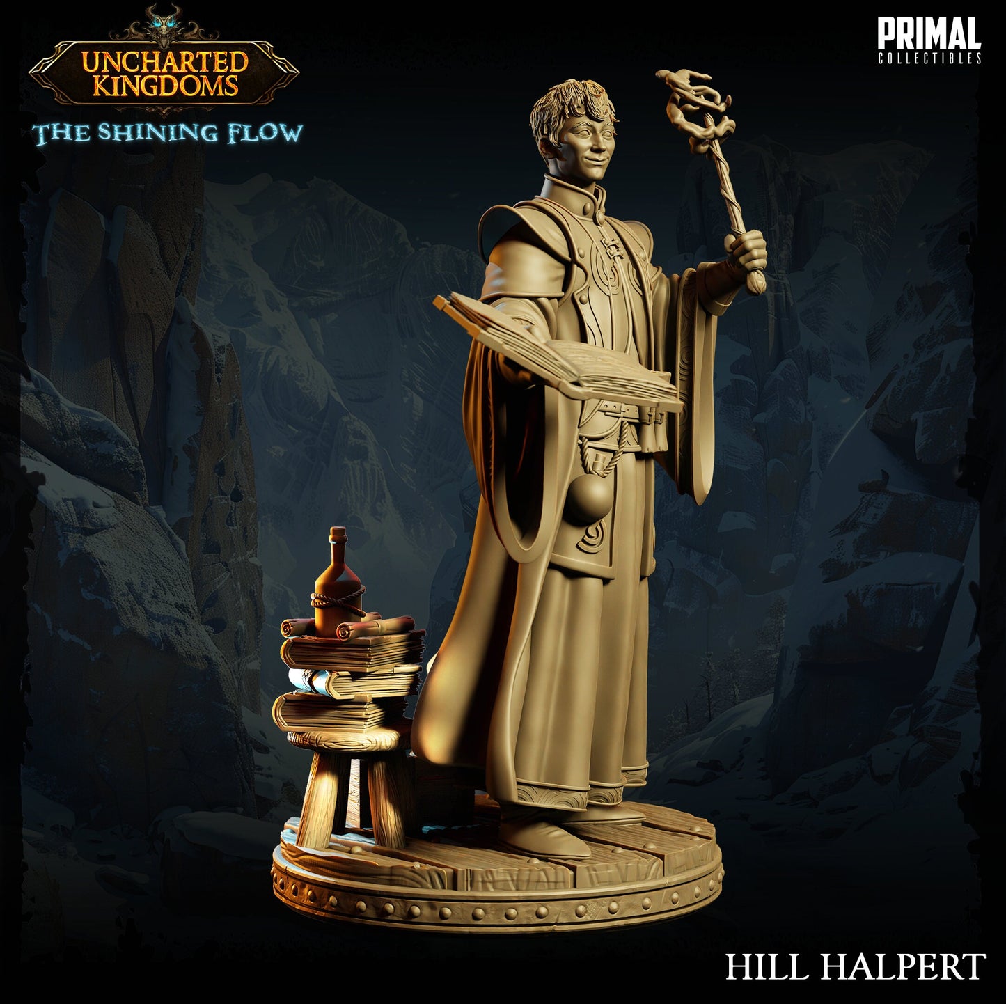 Wizard Hill Halpert | Primal Collectibles | Compatible with D&D/AoS | Fantasy