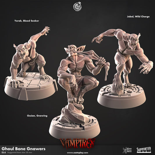 Ghoul Bone Gnawer | CastnPlay Miniatures | Compatible with D&D/AoS | Fantasy | Tabletop RPG