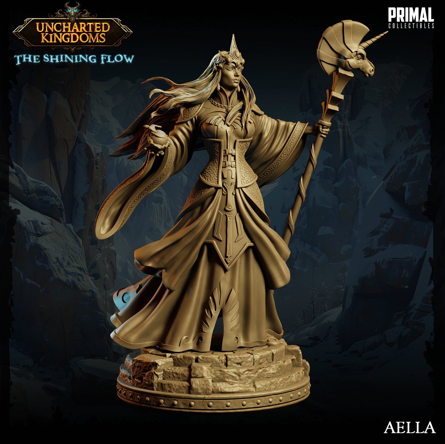 Female Mage Queen Aella | Primal Collectibles | Compatible with D&D/AoS | Fantasy