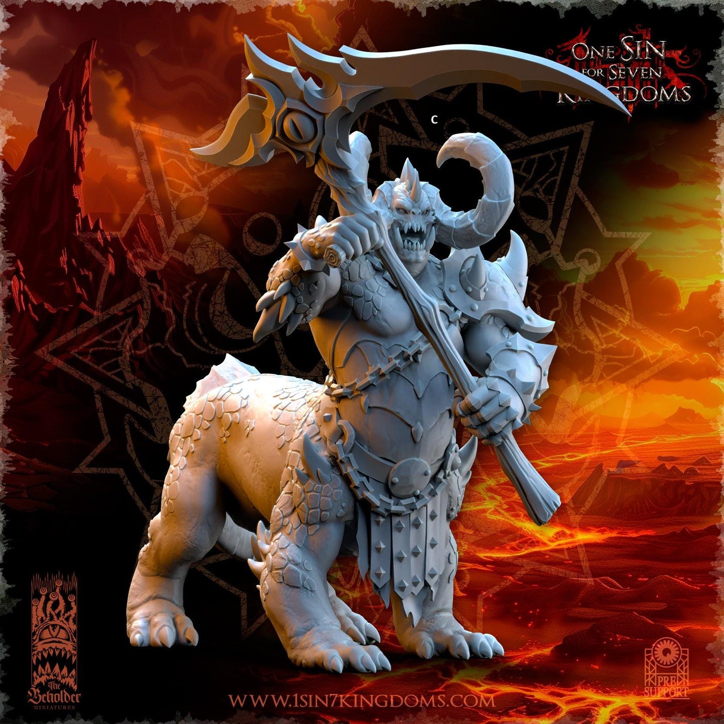 Realms of Mayhem Dragonard Two Handed Weapon | The Beholder Miniatures | Compatible with D&D/AoS | Fantasy | Tabletop RPG