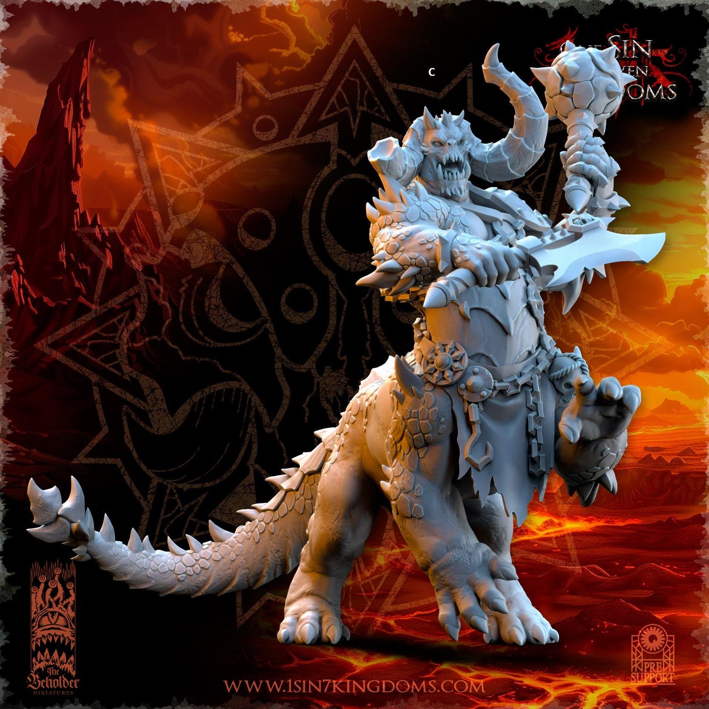 Realms of Mayhem Dragonard Dual Hand Weapons | The Beholder Miniatures | Compatible with D&D/AoS | Fantasy | Tabletop RPG