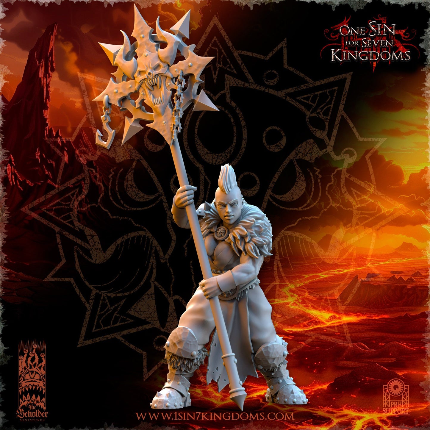 Realms of Mayhem Marauder Commander Warband Set | The Beholder Miniatures | Compatible with D&D/AoS | Fantasy | Tabletop RPG