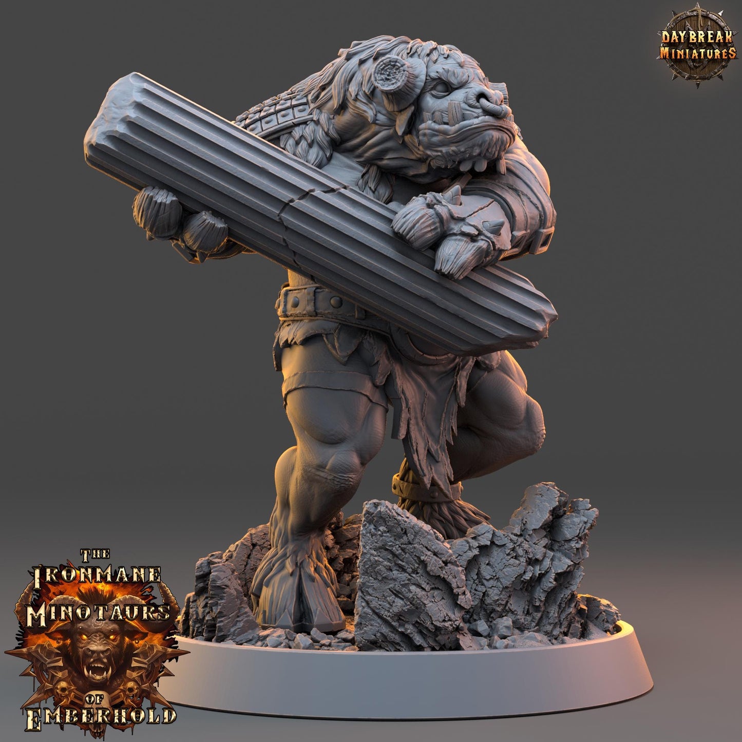 Minotaur Fighter Balgar | DayBreak Miniatures | Two Handed Weapons | Compatible with D&D/AOS | Fantasy | Tabletop RPG