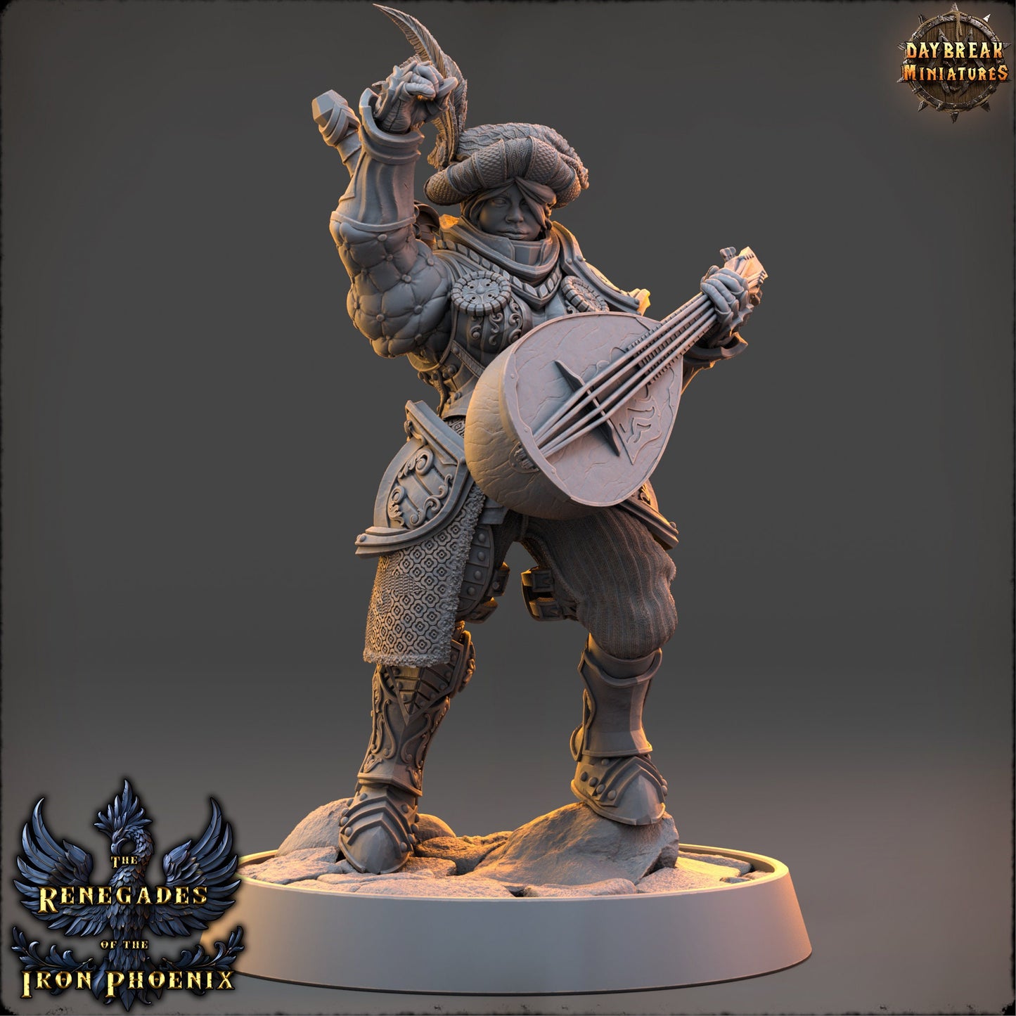 Female Bard Heloise | DayBreak Miniatures | Compatible with D&D/AOS | Fantasy | Tabletop