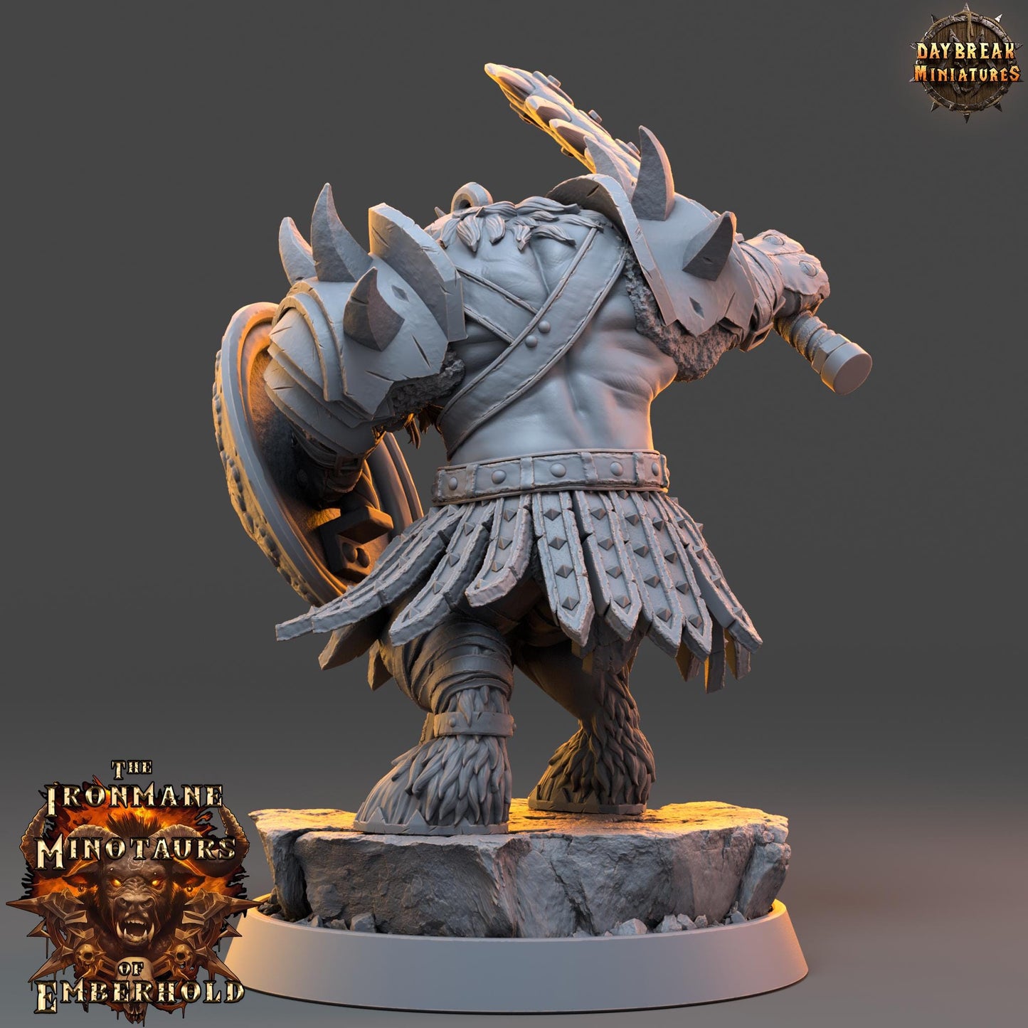Minotaur Warrior Goroth | DayBreak Miniatures | Two Handed Weapons | Compatible with D&D/AOS | Fantasy | Tabletop RPG