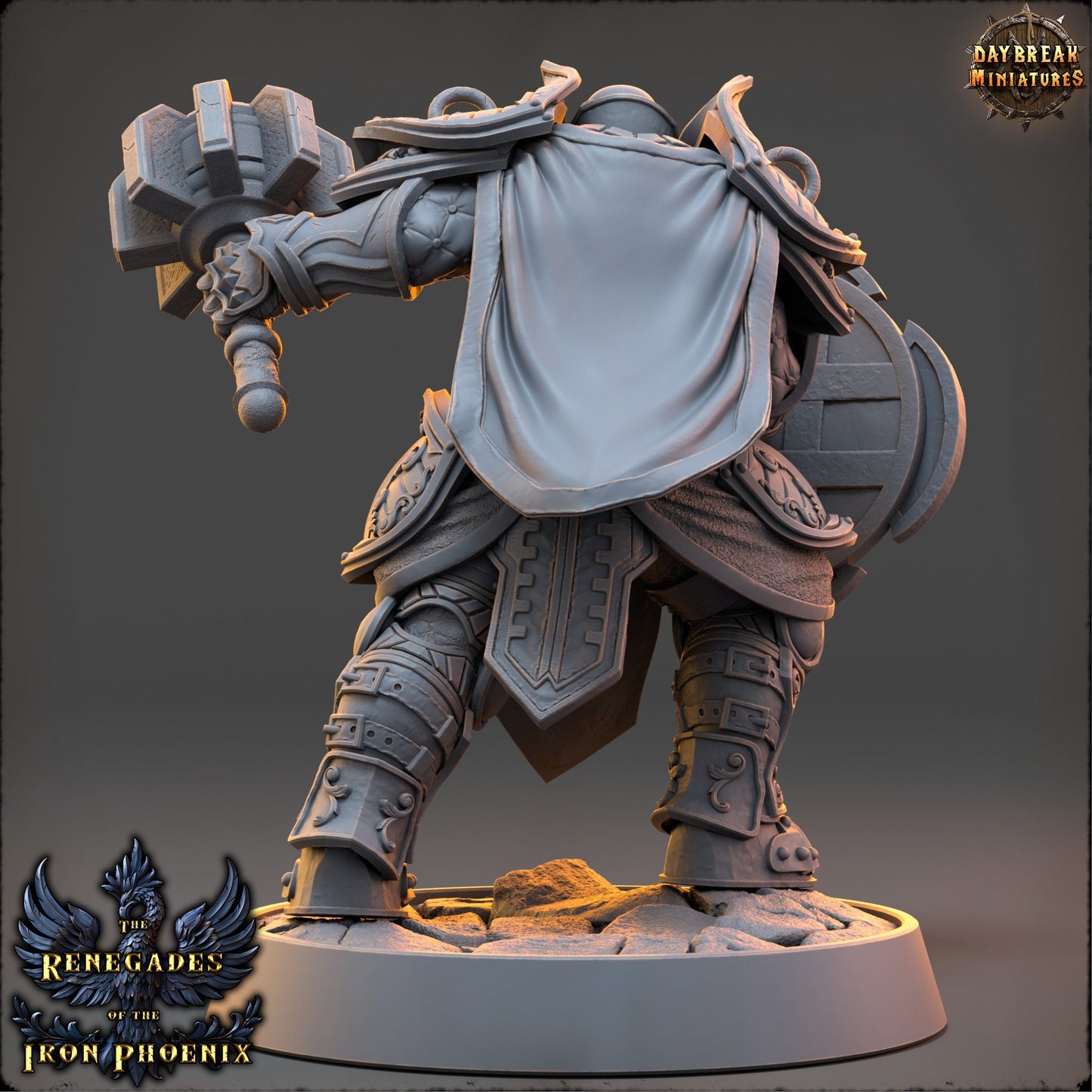 Warrior Knight Hector | DayBreak Miniatures | Compatible with D&D/AOS | Fantasy | Tabletop