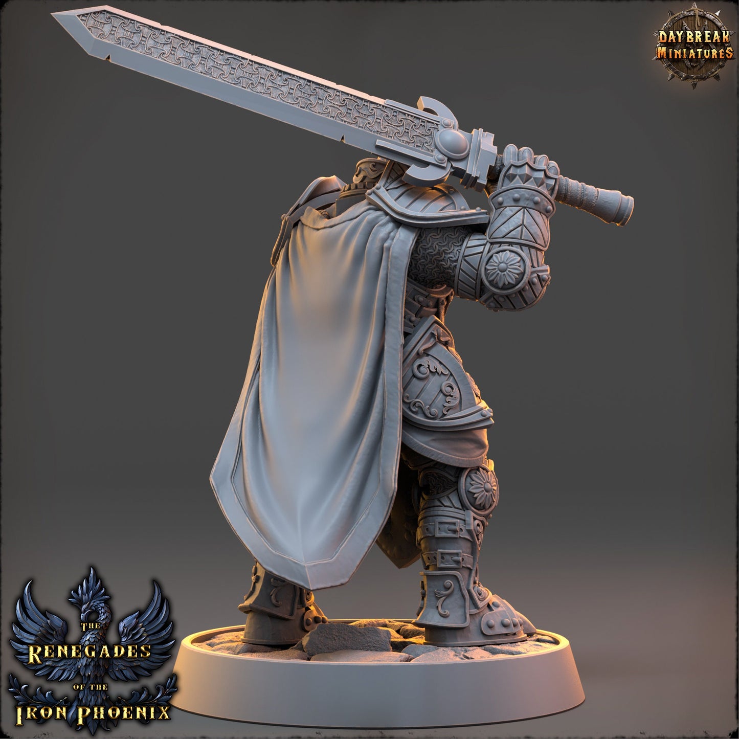 Warrior Knight Petre | DayBreak Miniatures | Compatible with D&D/AOS | Fantasy | Tabletop