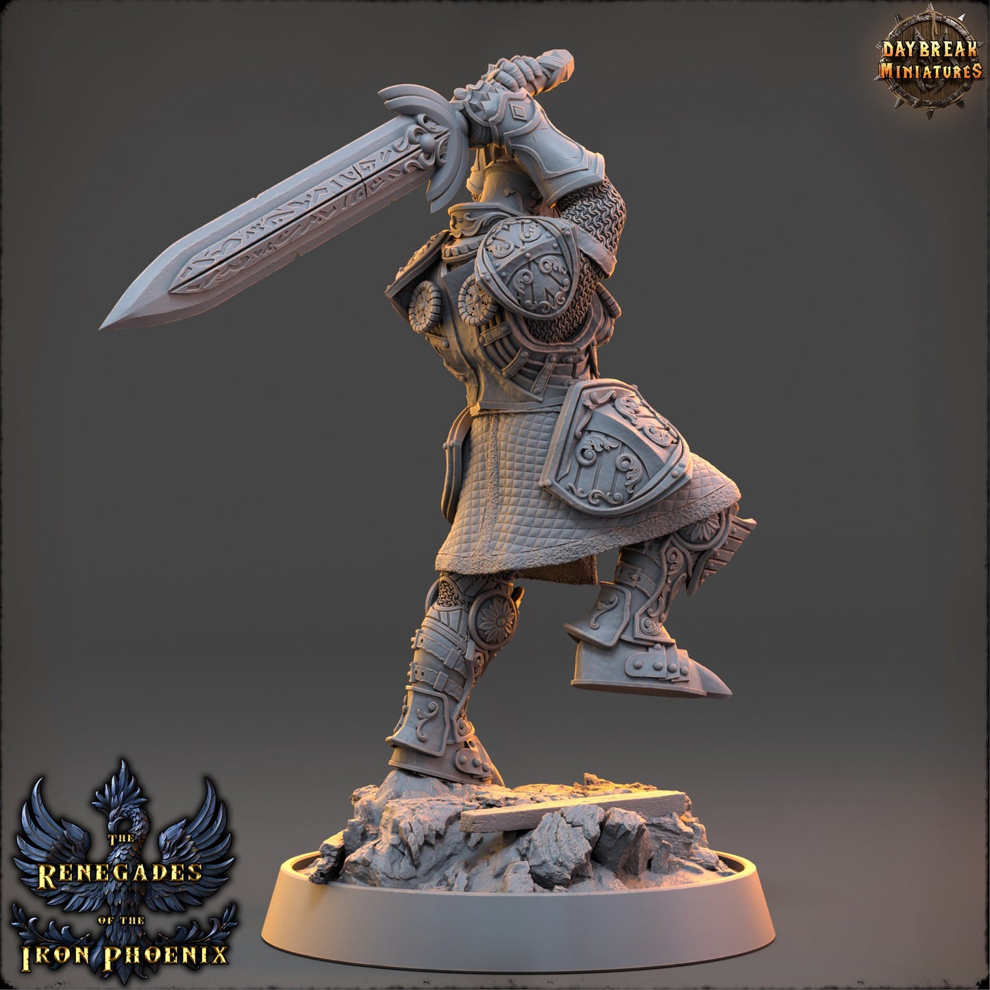 Knight Ghislaine | DayBreak Miniatures | Compatible with D&D/AOS | Fantasy | Tabletop