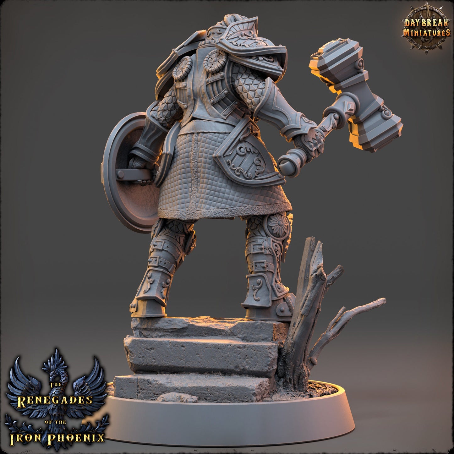 Female Paladin Knight Baronne | DayBreak Miniatures | Compatible with D&D/AOS | Fantasy | Tabletop