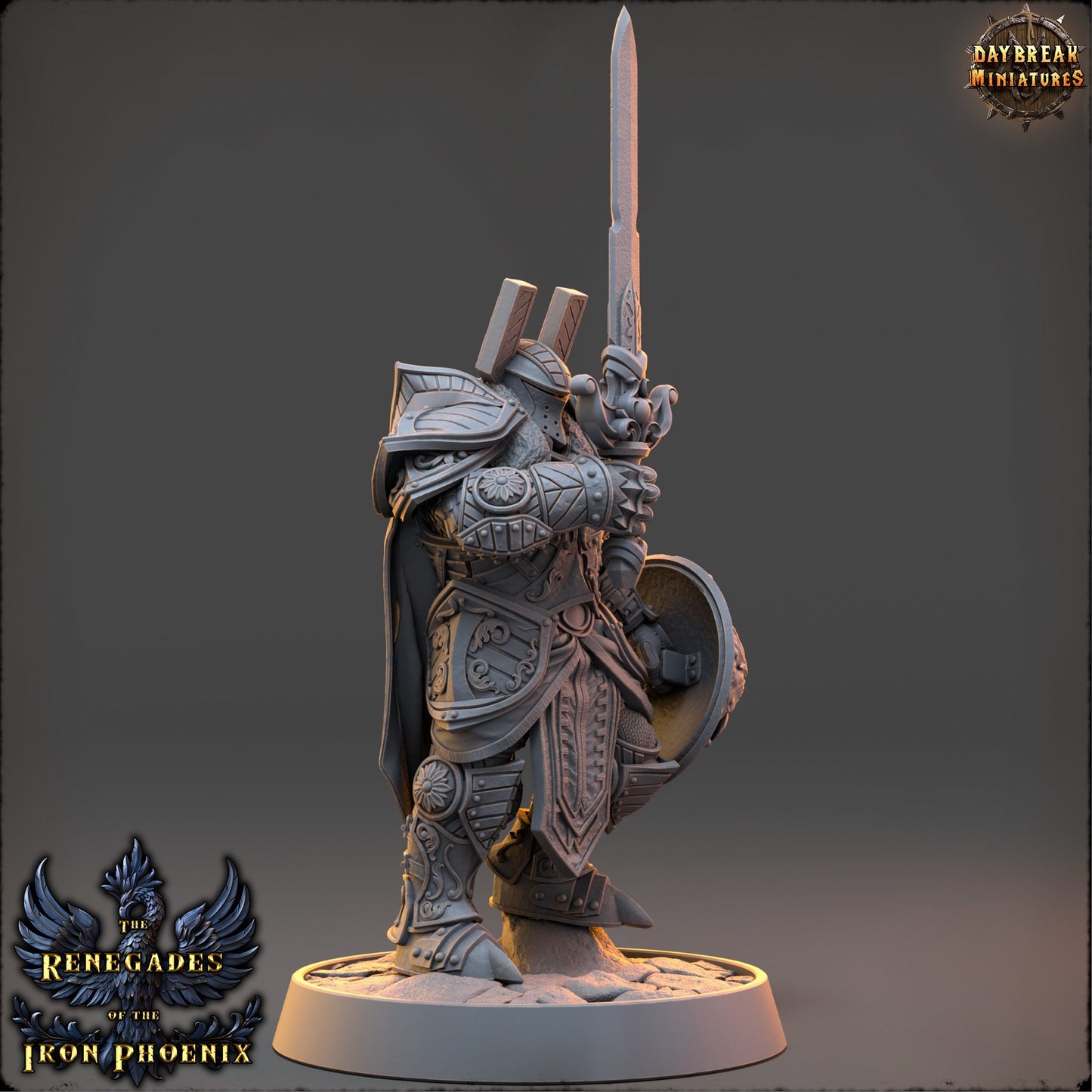 Paladin Knight Armand | DayBreak Miniatures | Compatible with D&D/AOS | Fantasy | Tabletop