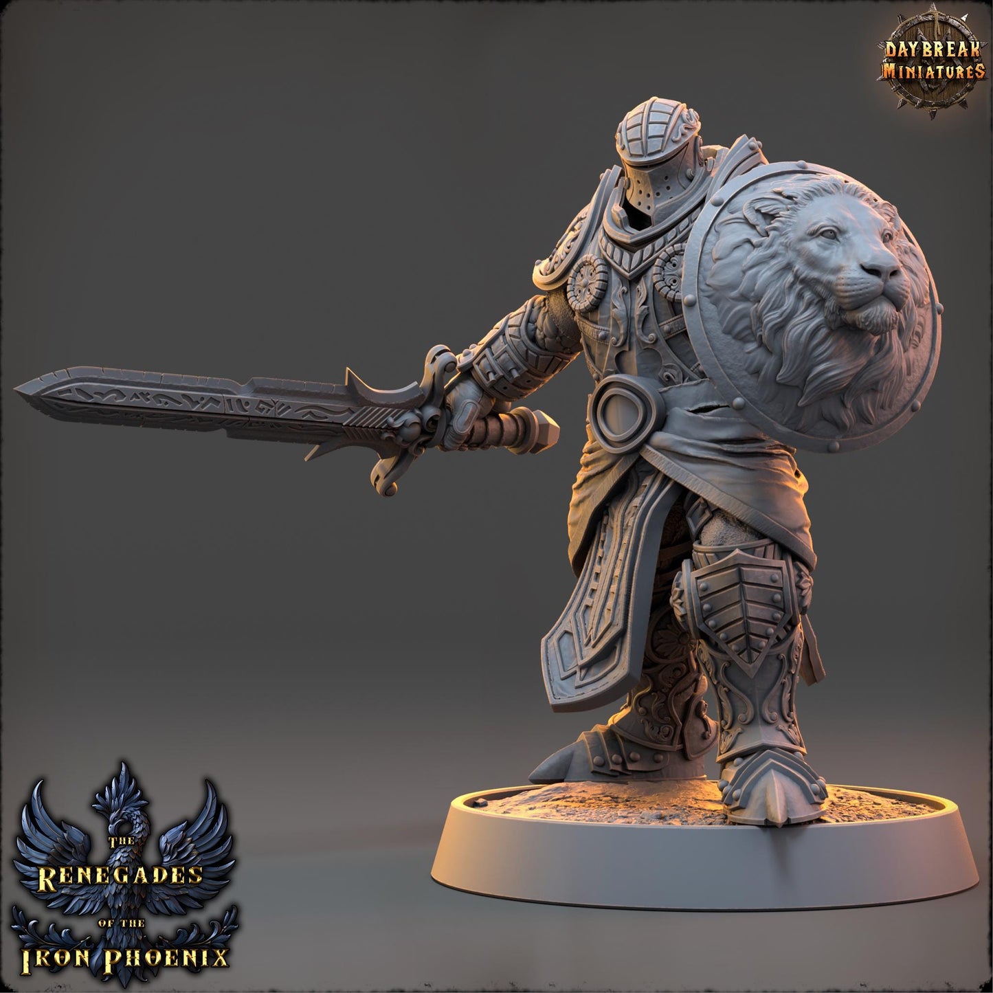 Paladin Knight Tristen | DayBreak Miniatures | Compatible with D&D/AOS | Fantasy | Tabletop