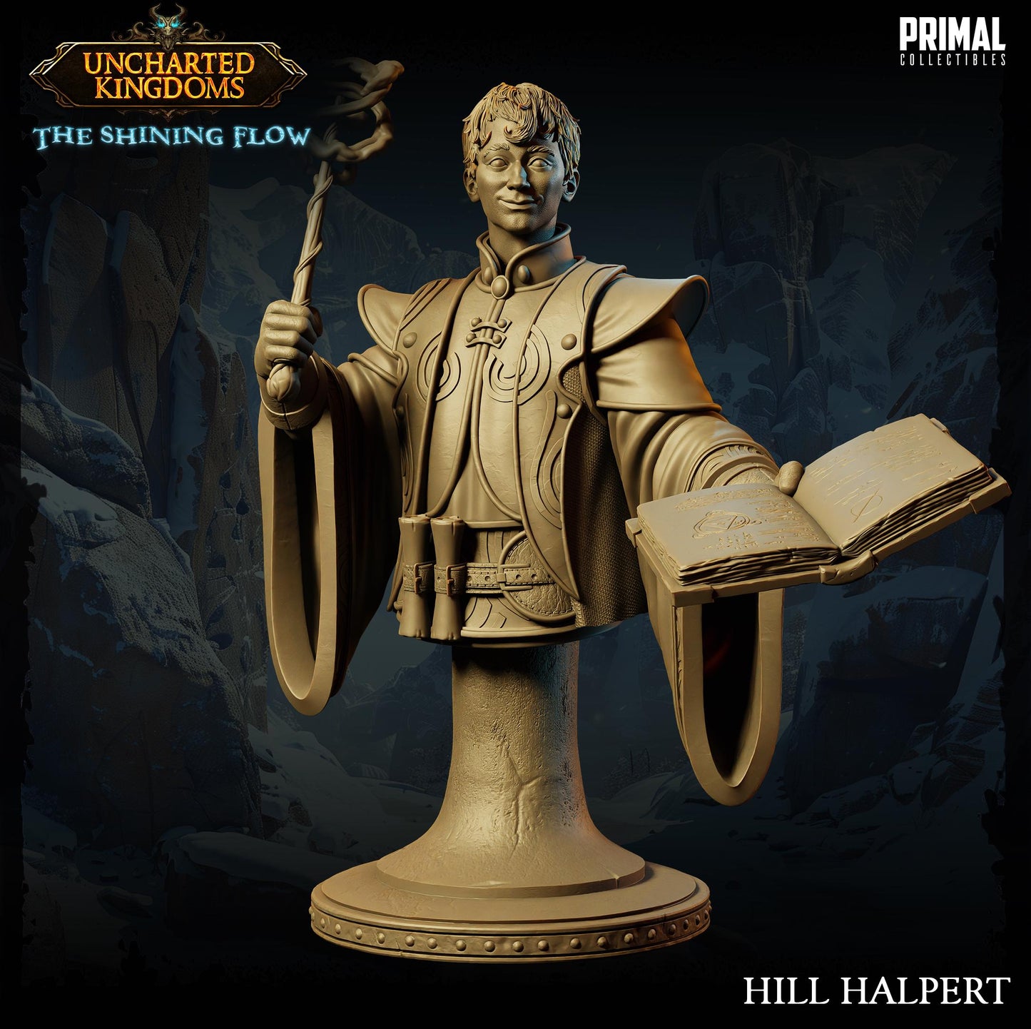 Wizard Hill Halpert Bust | Primal Collectibles | Compatible with D&D/AoS | Fantasy
