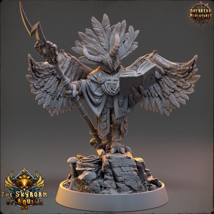 Owlkin Mage Derment | DayBreak Miniatures | Compatible with D&D/AOS | Fantasy | Tabletop
