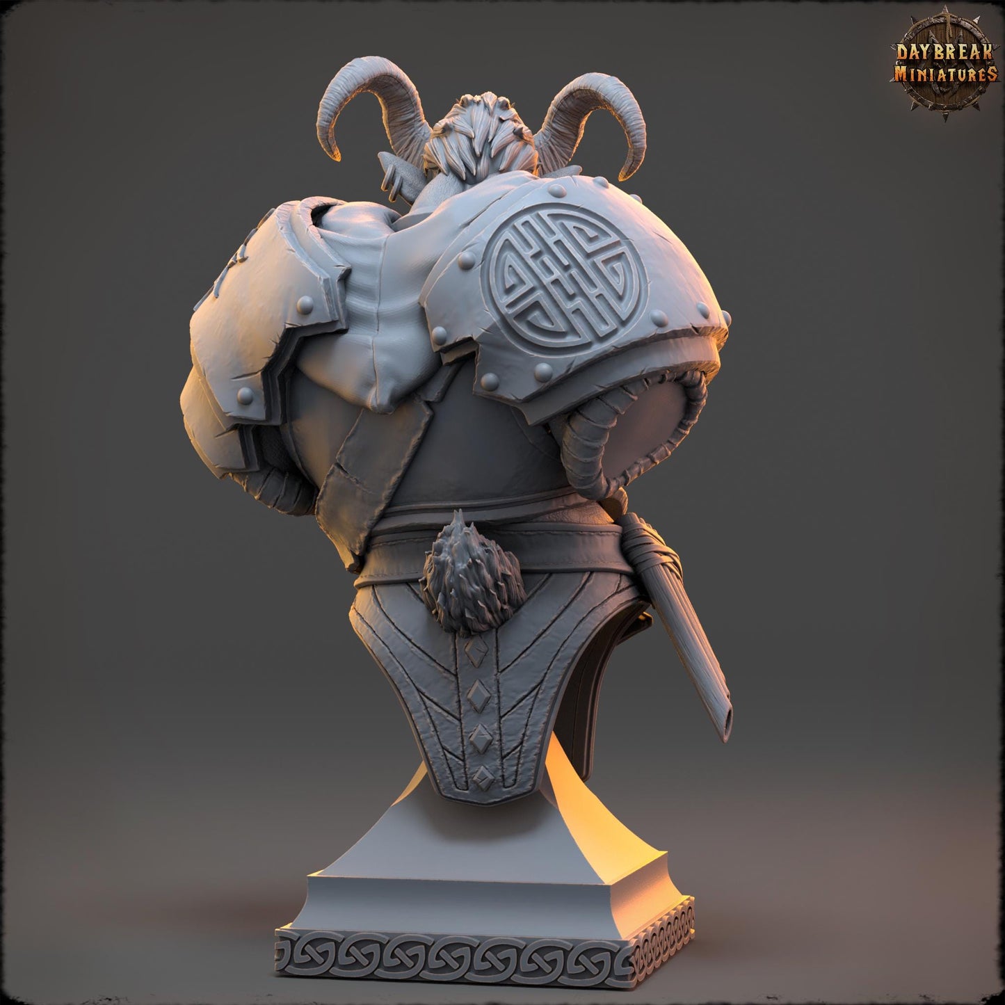 Tiefling Glahod Bust | DayBreak Miniatures | Compatible with D&D/AOS | Fantasy | Tabletop