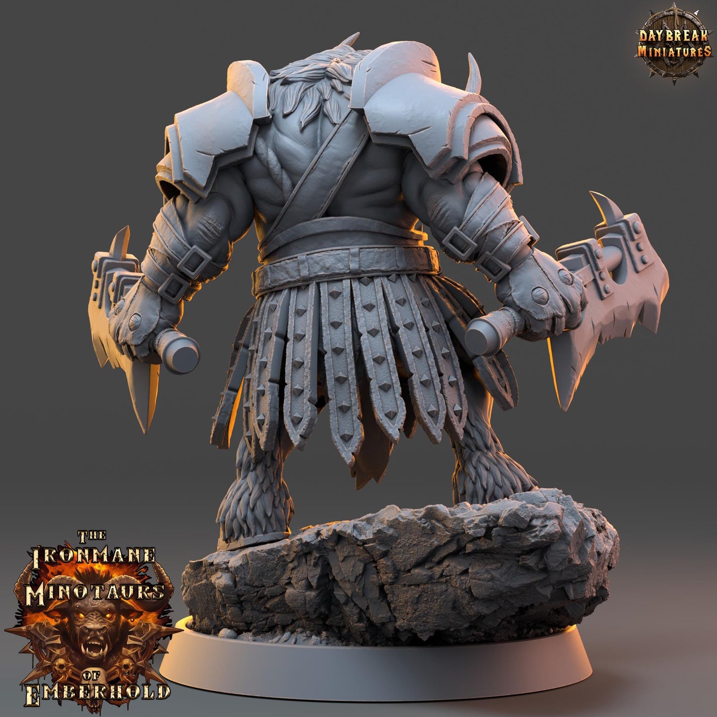 Minotaur Warrior Kharnus | DayBreak Miniatures | Two Handed Weapons | Compatible with D&D/AOS | Fantasy | Tabletop RPG