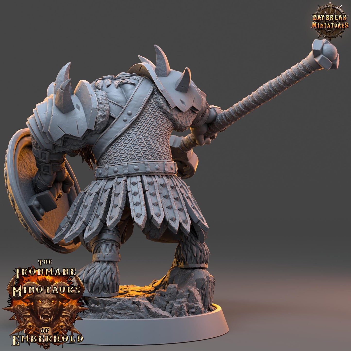 Minotaur Warrior Vorgrim | DayBreak Miniatures | Two Handed Weapons | Compatible with D&D/AOS | Fantasy | Tabletop RPG