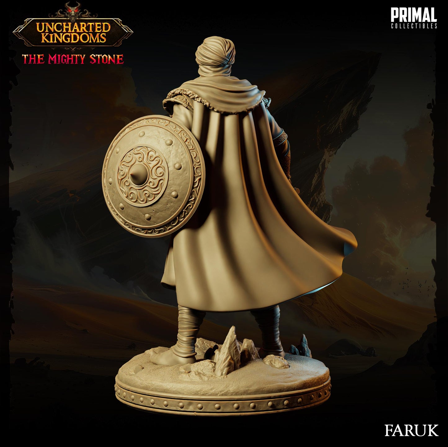 Eastern Warrior Faruk | Primal Collectibles | Compatible with D&D/AoS | Fantasy