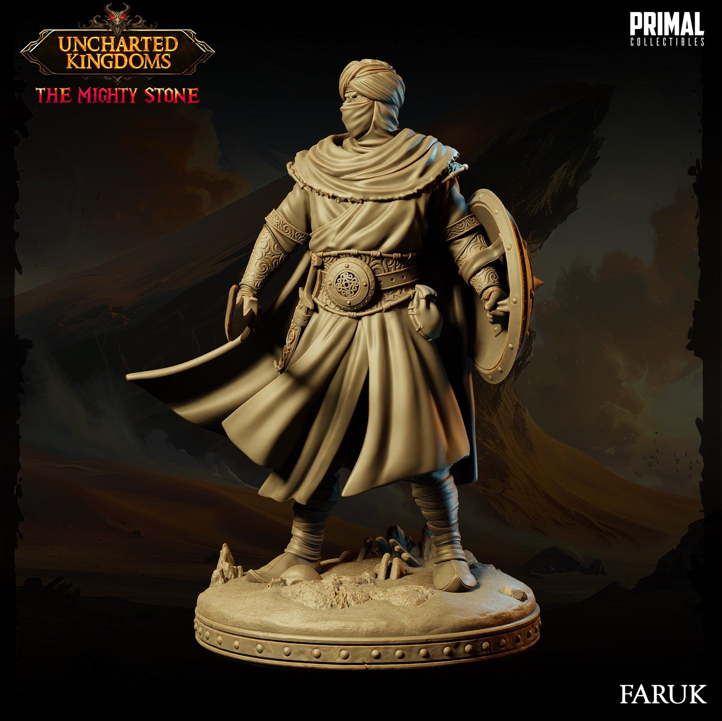 Eastern Warrior Faruk | Primal Collectibles | Compatible with D&D/AoS | Fantasy