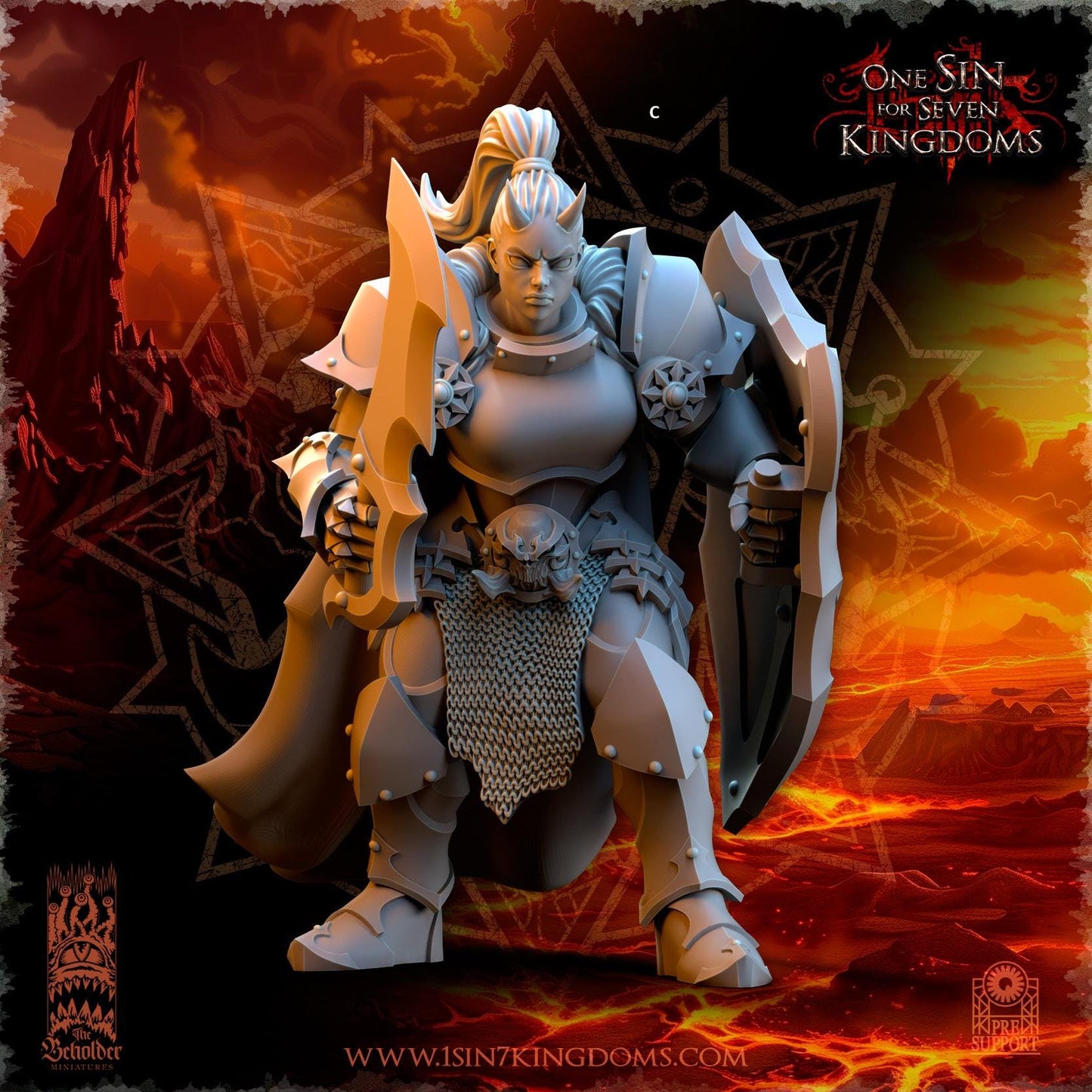Realms of Mayhem Female Maidens | The Beholder Miniatures | Compatible with D&D/AoS | Fantasy | Tabletop RPG