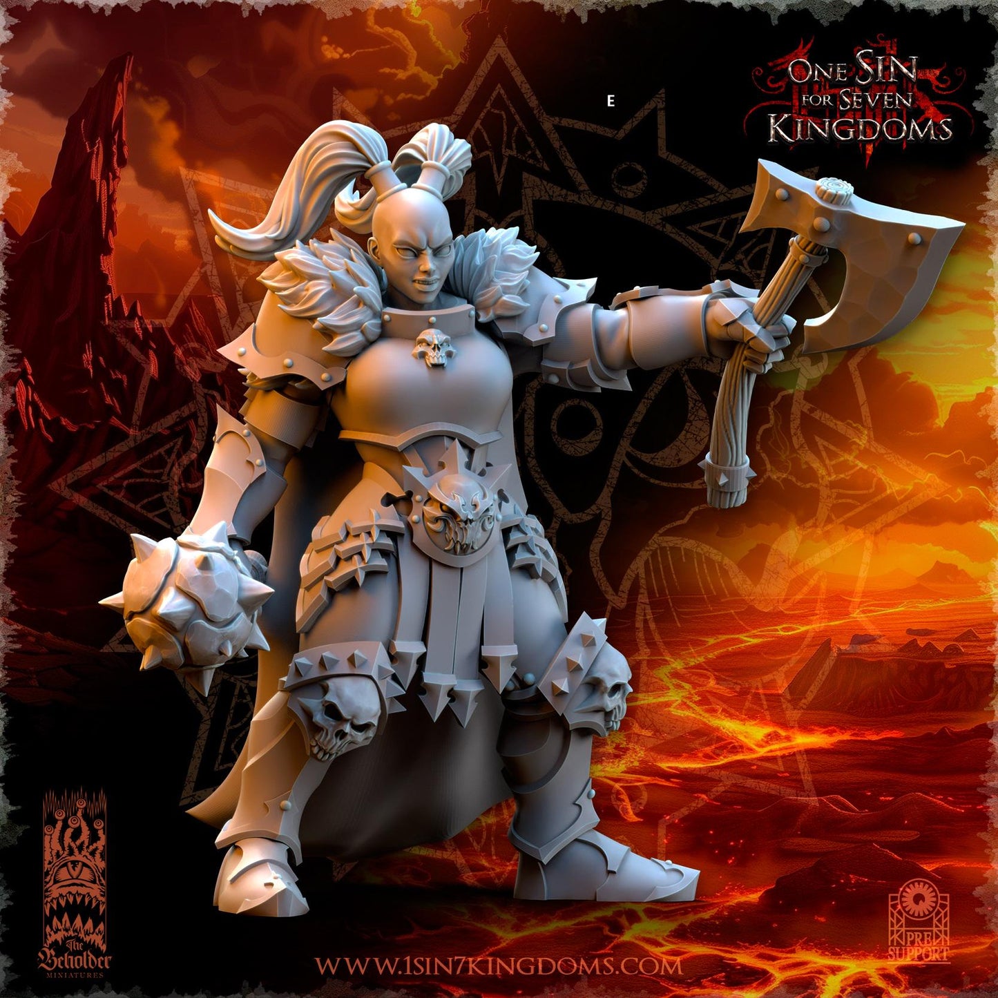 Realms of Mayhem Female Maidens | The Beholder Miniatures | Compatible with D&D/AoS | Fantasy | Tabletop RPG